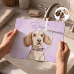Personalized Watercolour Style Pet Photo Heart Non-Slip Mouse Pad Desk Mat with Name Daily Office Use Birthday Gift for Family Pet Lovers