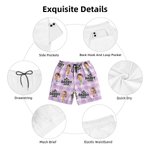 Personalised Best Daddy Ever Kid Face Photo Quick Dry Swim Trunks with Nickname Beach Party Summer Holiday Birthday Gift for Dad Grandpa