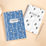 Personalised Chinoiserie Panda A5 Spiral Notebook with 120 Lined Pages Daily Use Birthday Gift for Friend Girl Coworker