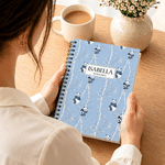 Personalised Chinoiserie Panda A5 Spiral Notebook with 120 Lined Pages Daily Use Birthday Gift for Friend Girl Coworker