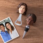 Personalised 3D Family Bobblehead Portrait Photo Bottle Opener Bottle Stopper Anniversary Father's Day Birthday Gift for Drinking Enthusiasts