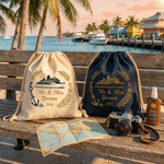 Borsa personalizzata con coulisse per crociera con nome Crociera Vacanze Regalo di compleanno per coppie di sposi amanti delle crociere