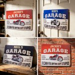 Personalized I Can Fix Anything Except Stupid Vintage Garage Metal Sign with Name Father's Day Birthday Gift for Dad Grandpa Car Motorcycle Lovers