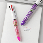 Personalized Glitter Practical Birth Flower 3 in 1 Ballpoint Pen with Name Daily Use Birthday Gift for Student Woman