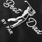Personalized Best Dad By Par Figure Silhouette Embroidery Golf Shoe Storage Bag with Title Father's Day Birthday Gift for Family Dad Golf Lovers
