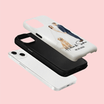 Personalized Watercolor Wedding Photo Phone Case for iPhone Samsung with Names and Date Wedding Bridal Party Anniversary Gift for Couple Newlywed