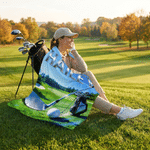 Coperta morbida da golf personalizzata con nome Regalo di compleanno per gli amanti del golf