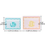 Personalized Multicolor Checkered Wave Border Monogram Mahjong Line Reader Mahjong Club Mahjong Game Night Birthday Gift for Mahjong Lover