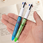 Personalized Glitter Practical Birth Flower 3 in 1 Ballpoint Pen with Name Daily Use Birthday Gift for Student Woman