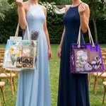 Personalised Birth Flower Waterproof Transparent PVC Tote Bag with Name Travel Essential Wedding Birthday Gift for Friends Moms Bridesmaids