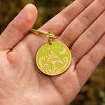 Personalizado Fantasía Mushroom Moon Multicolor Pet ID Tag con Texto y Nombre Dog Cat Special Needs Birthday Gift for Pet Lovers