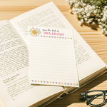 Personalized Colorful Dot Sun Notepad with Text Teacher's Day Appreciation School Season Gift for Teacher