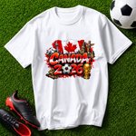Personalized Colourful Splash Ink World Cup National Pattern 100% Cotton T-shirt with Name and Number Game Day World Cup Gift for Soccer Fans
