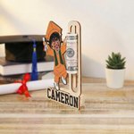 Porte-monnaie en bois personnalisé avec nom Cadeau de fin d'études pour diplômés