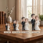 Photo de Couple de Mariage Personnalisée 3D Figurine Ornement avec Texte Décoration de Bureau Cadeau de Mariage pour Couple