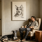 Ritratto personalizzato dell'animale domestico Foto Schizzo Stampa su tela Arte da parete Soggiorno Home Decor Nave da USA Regalo di compleanno in memoria per gli amanti degli animali domestici