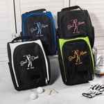 Personalized Best Dad By Par Figure Silhouette Embroidery Golf Shoe Storage Bag with Title Father's Day Birthday Gift for Family Dad Golf Lovers