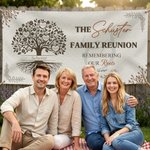 Gepersonaliseerde Family Tree Design Family Reunion Banner met Naam en Datum Party Decor Familiebijeenkomst Cadeau voor Family Party Planner