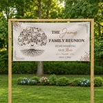 Gepersonaliseerde Family Tree Design Family Reunion Banner met Naam en Datum Party Decor Familiebijeenkomst Cadeau voor Family Party Planner