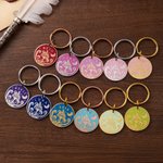 Personalizado Fantasía Mushroom Moon Multicolor Pet ID Tag con Texto y Nombre Dog Cat Special Needs Birthday Gift for Pet Lovers