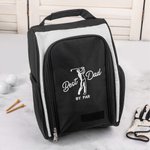 Personalized Best Dad By Par Figure Silhouette Embroidery Golf Shoe Storage Bag with Title Father's Day Birthday Gift for Family Dad Golf Lovers