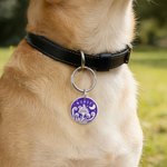 Personalizado Fantasía Mushroom Moon Multicolor Pet ID Tag con Texto y Nombre Dog Cat Special Needs Birthday Gift for Pet Lovers