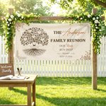 Gepersonaliseerde Family Tree Design Family Reunion Banner met Naam en Datum Party Decor Familiebijeenkomst Cadeau voor Family Party Planner