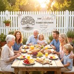 Gepersonaliseerde Family Tree Design Family Reunion Banner met Naam en Datum Party Decor Familiebijeenkomst Cadeau voor Family Party Planner