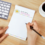 Personalized Colorful Dot Sun Notepad with Text Teacher's Day Appreciation School Season Gift for Teacher