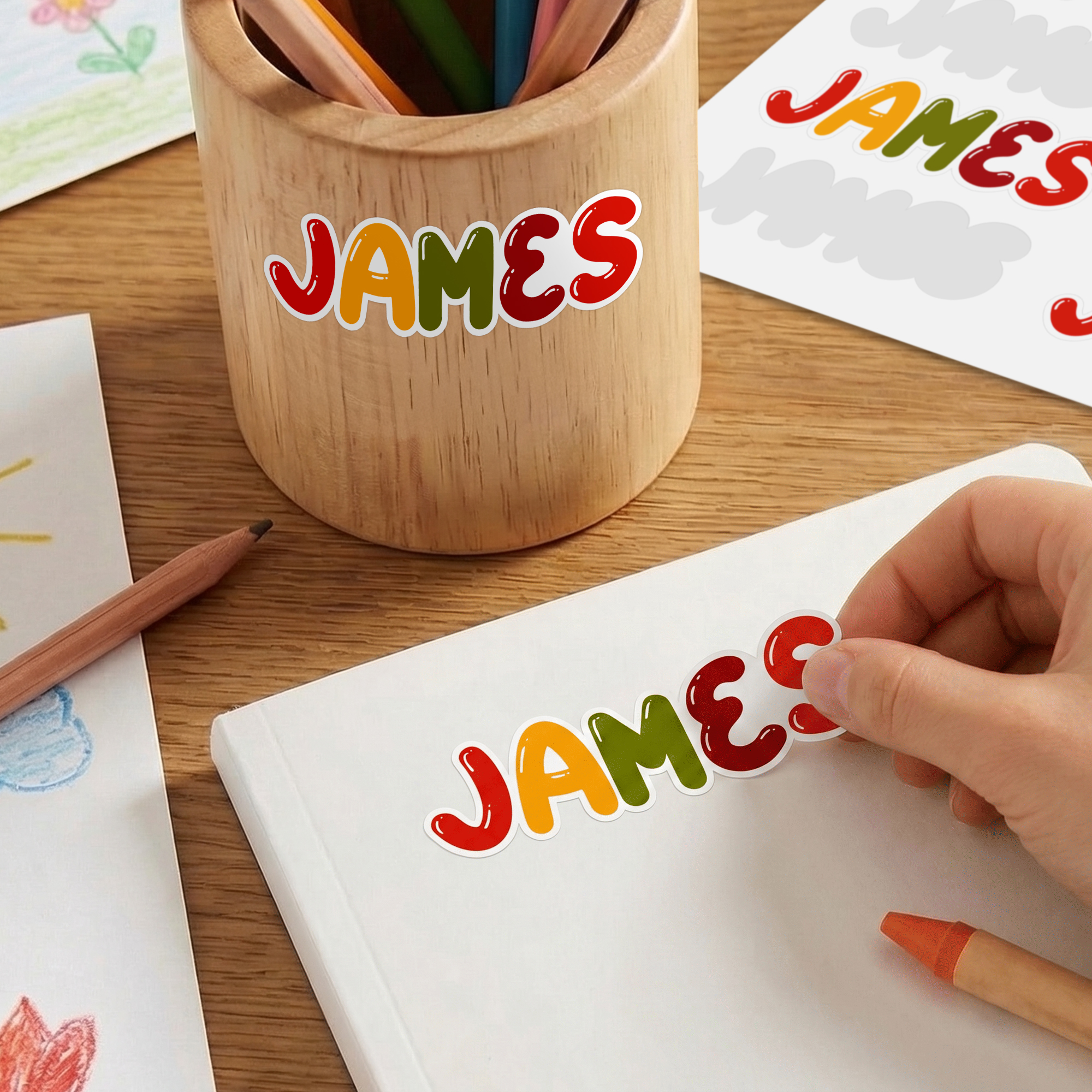 Personalisierte bunte Name wasserdicht Aufkleber zurück zu Schule Geburtstag Geschenk für Studenten Kinder