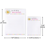 Personalized Colorful Dot Sun Notepad with Text Teacher's Day Appreciation School Season Gift for Teacher