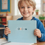 Personnalisé Nom coloré autocollants imperméables Retour à l'école Cadeau d'anniversaire pour les étudiants enfants