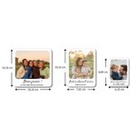 Clip de pare-soleil voiture personnalisé avec texte et photo - Accessoire en bois pour voiture - Cadeau pour la famille