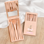 Set di pennelli per il trucco personalizzato con nome e specchio Regalo di compleanno per gli amanti del balletto