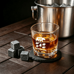 Personalized Dad Papa Bear Whiskey Glass 4 Stones Wooden Box Set with Text and Coaster Father's Day Birthday Gift for Dad Man