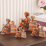 Personalisierte afroamerikanischen Lesen Frau hölzerne Ornament mit Namen Home Decor Afrozentrische Geschenk für Frauen Bücherwürmer Buchliebhaber