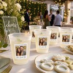 Gepersonaliseerde Vintage Foto Frosted Food-Grade Plastic Beker met Tekst en Titel Set van 10 Verjaardagsfeestje Cadeau voor Vrienden Familie