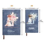Personalised Cartoon Praying Kid Flower Cross Bible A5 A6 Notebook with Name and Text Inspirational Birthday Gift for Kids Christians
