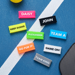 Fascia personalizzata multicolore per il manico della racchetta da pickleball con scritta: regalo di compleanno per gli appassionati di pickleball