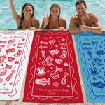 Bandiera americana personalizzata Stella Asciugamano da spiaggia morbido ad asciugatura rapida con nome e anno Giorno dell'Indipendenza 4 luglio Regalo per la famiglia e gli amici