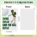 Asciugamano sportivo in cialda superassorbente con nome e clip da appendere per attività all'aperto Regalo di compleanno per la festa del papà per gli amanti del golf