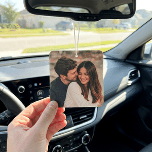Personlig doftis med foto och valfri doft unik bilfräschare doftkort rolig present till partner och familj