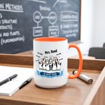 Gepersonaliseerde Schattige Pinguïn Leraar 11 oz 15 oz Keramische Mok Onderzetter met Tekst en Onderzetter Lerarendag Verjaardagscadeau voor Leraar