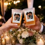 Gepersonaliseerde Vintage Foto Frosted Food-Grade Plastic Beker met Tekst en Titel Set van 10 Verjaardagsfeestje Cadeau voor Vrienden Familie