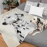 Personalisierte Decke mit Aquarell Tierporträt | Foto in Cartoon-Illustration verwandeln | Wohndeko | Winter Weihnachtsgeschenk für Frauchen Herrchen