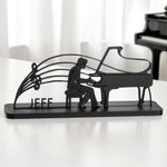 Personalised 3D Printed Multicolor Piano Silhouette Ornament with Name Home Decor Father's Day Music Festival Gift for Music Teacher Piano Lover