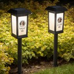 Lampe solaire de jardin personnalisée avec photo motif papillon et nom - Décoration commémorative - Cadeau de sympathie et de réconfort