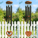 Personalised Pet Photo Paw Angel Wing Wooden Wind Chimes with Name Home Use Sympathy Anniversary Gift for Pet Owner Friend