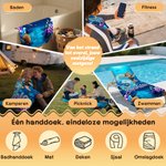 Gepersonaliseerd strandlaken met cartoon duikfiguur initiaal en naam zacht sneldrogend voor vakantie strand zwembad verjaardagscadeau voor kinderen