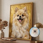 Paw-fectly Captured in Every Stroke - Personalised Modern Painting Texture Pet Photo Canvas Prints with Name Birthday Anniversary Gift for Pet Lovers